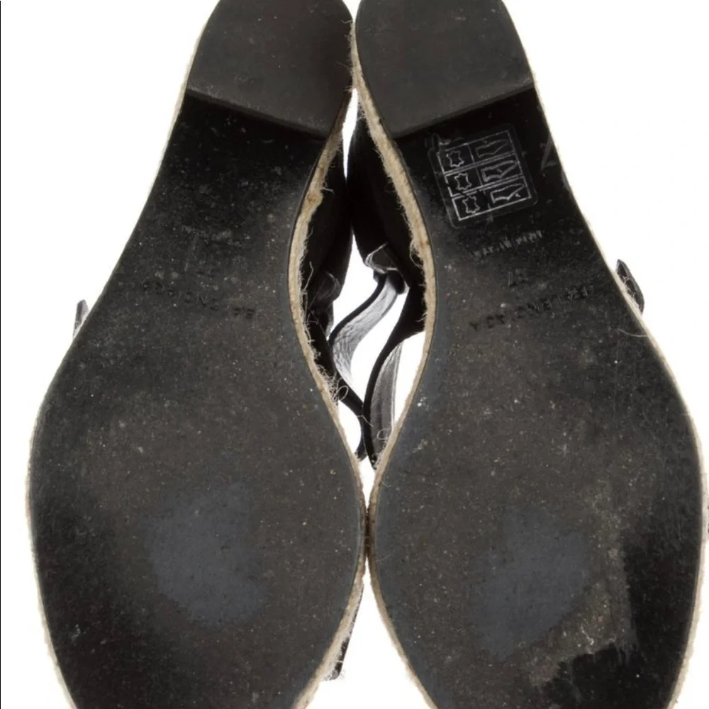 Balenciaga black suede espadrilles